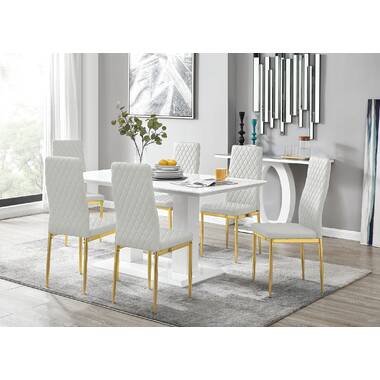 Wayfair dining table set best sale for 6